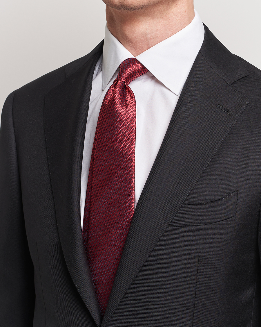 Herr | Business & Beyond | Canali | Microstructure Silk Tie Red