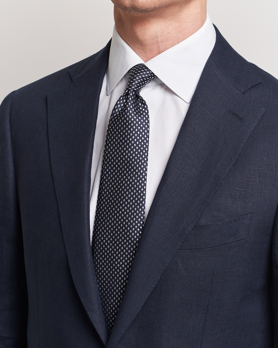 Herr | Business & Beyond | Canali | Micro Dot Silk Tie Navy