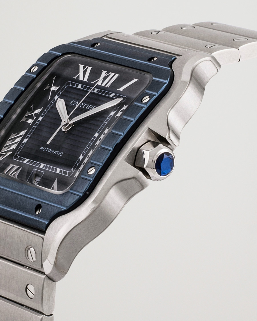 Herr | Cartier Pre-Owned Santos De Cartier Steel WSSA0048 Silver | Cartier Pre-Owned | Santos De Cartier Steel WSSA0048 Silver
