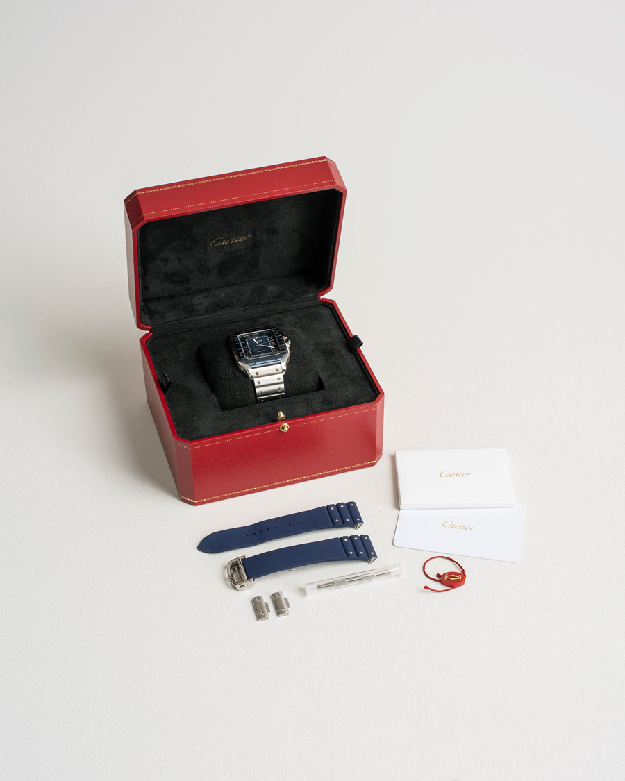 Herr | Cartier Pre-Owned Santos De Cartier Steel WSSA0048 Silver | Cartier Pre-Owned | Santos De Cartier Steel WSSA0048 Silver
