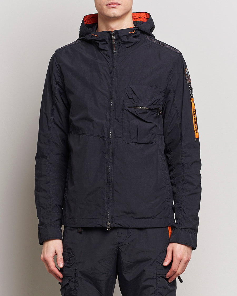 Herre | Parajumpers | Parajumpers | Nigel Vintage Nylon Hooded Jacket Black