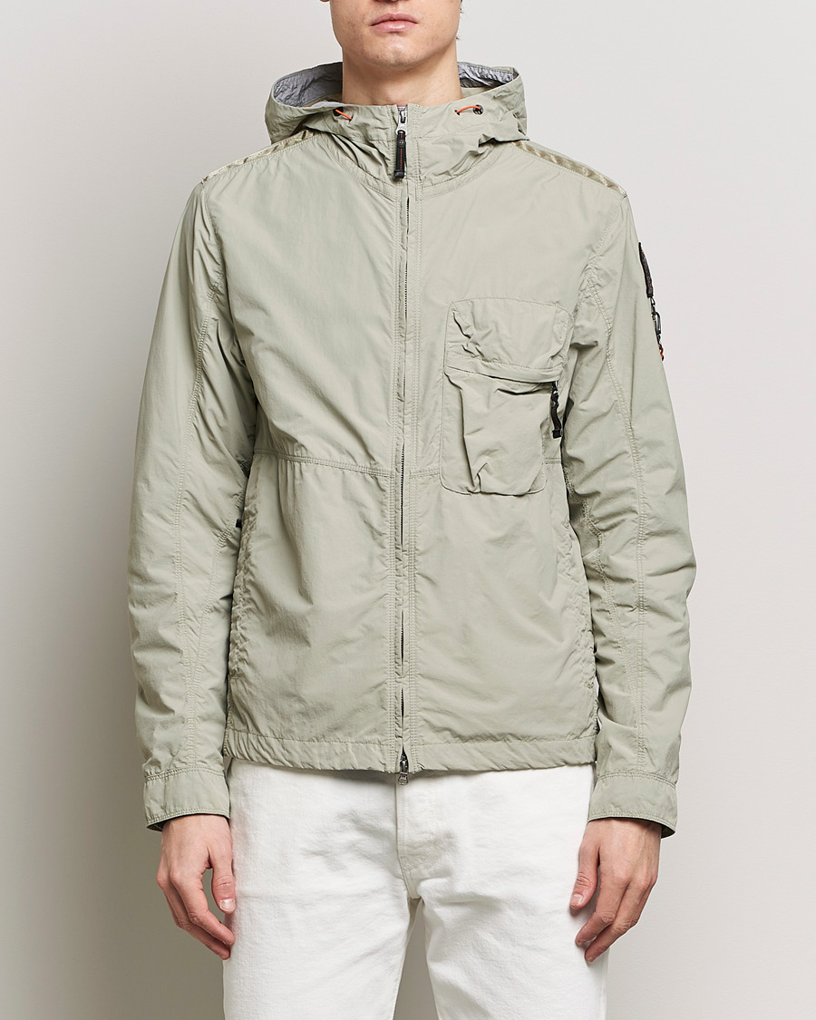 Herr | Vårjackor herr | Parajumpers | Nigel Vintage Nylon Hooded Jacket Sage