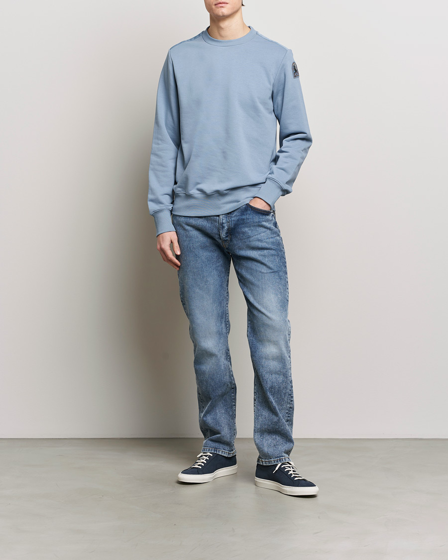 Herr | Tröjor | Parajumpers | K2 Super Easy Crew Neck Sweatshirt Blue Stone