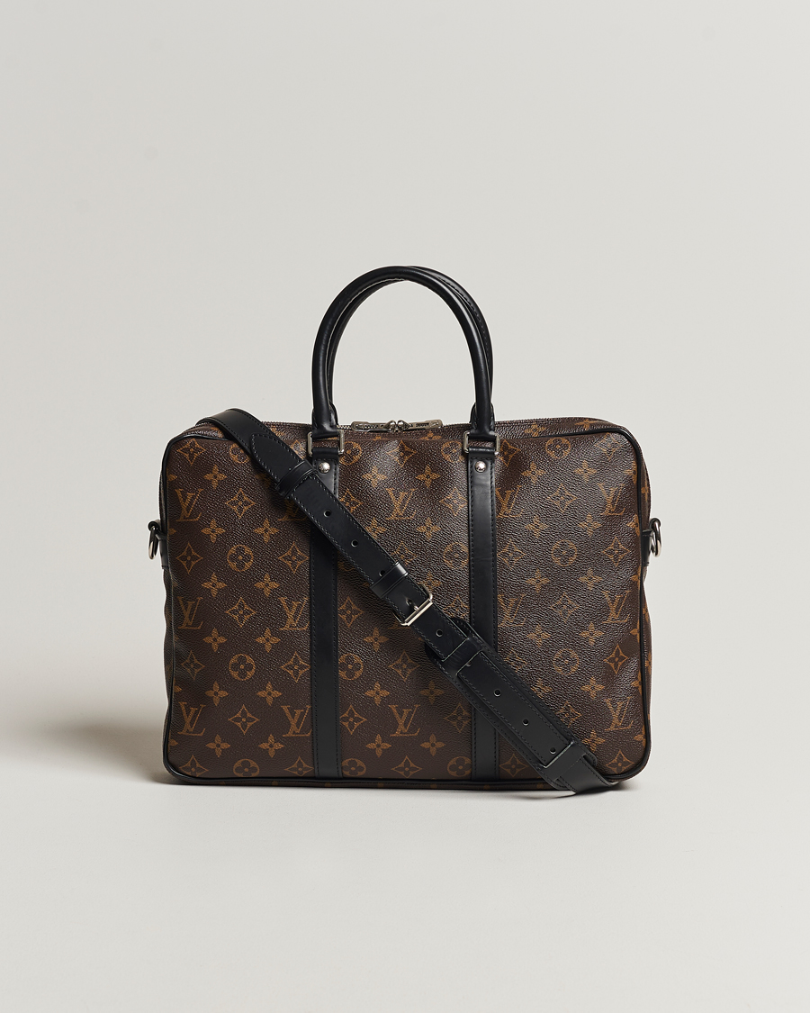 Herr | Louis Vuitton Pre-Owned Porte-Documents Voyage Briefcase Monogram Macassar | Louis Vuitton Pre-Owned | Porte-Documents Voyage Briefcase Monogram Macassar