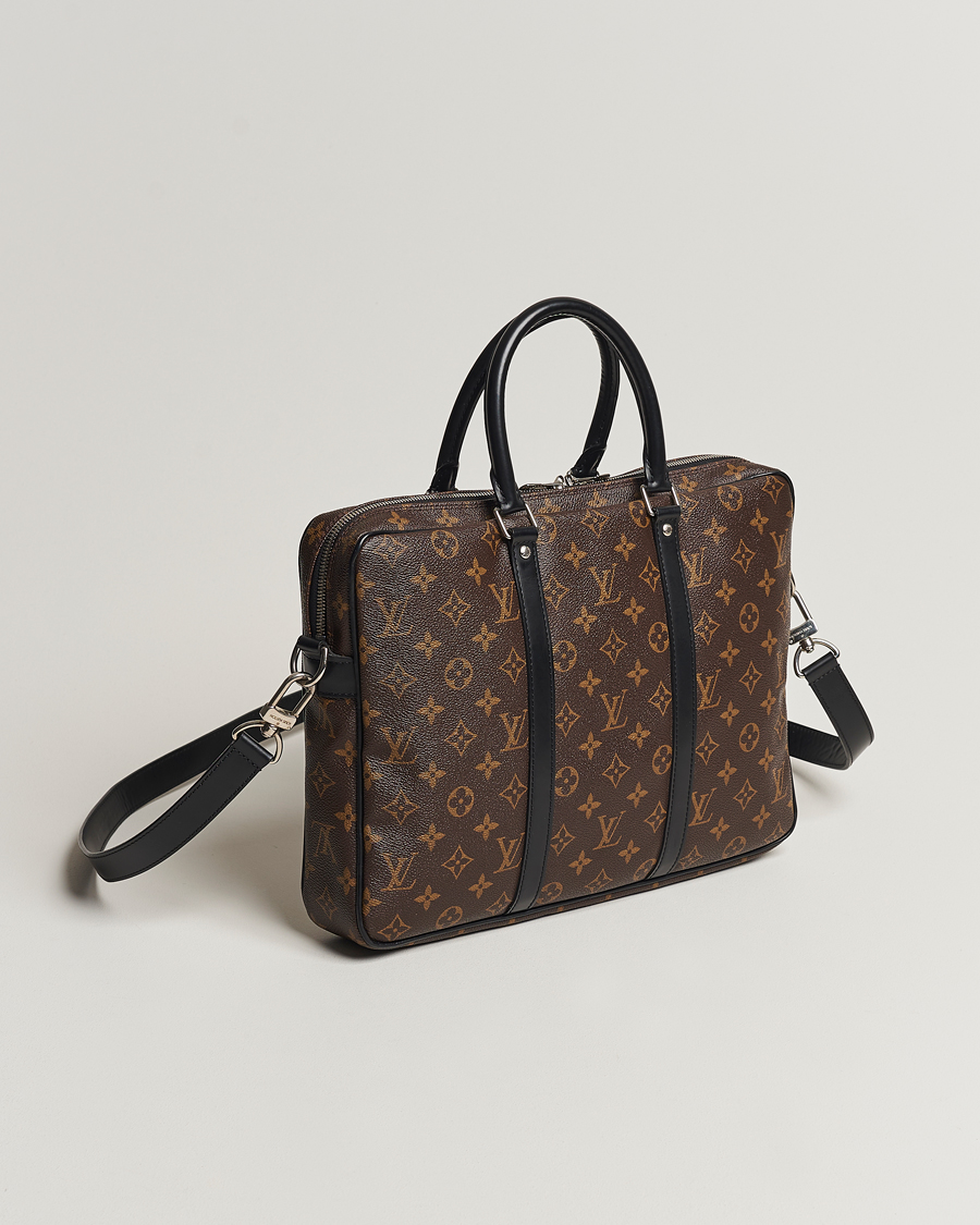 Herr | Louis Vuitton Pre-Owned Porte-Documents Voyage Briefcase Monogram Macassar | Louis Vuitton Pre-Owned | Porte-Documents Voyage Briefcase Monogram Macassar