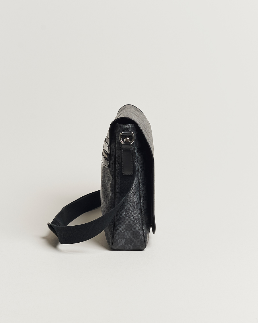 Herr | Louis Vuitton Pre-Owned Daniel MM Satchel Leather Bag Damier Graphite | Louis Vuitton Pre-Owned | Daniel MM Satchel Leather Bag Damier Graphite