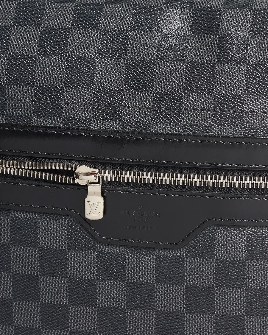 Herr | Louis Vuitton Pre-Owned Daniel MM Satchel Leather Bag Damier Graphite | Louis Vuitton Pre-Owned | Daniel MM Satchel Leather Bag Damier Graphite
