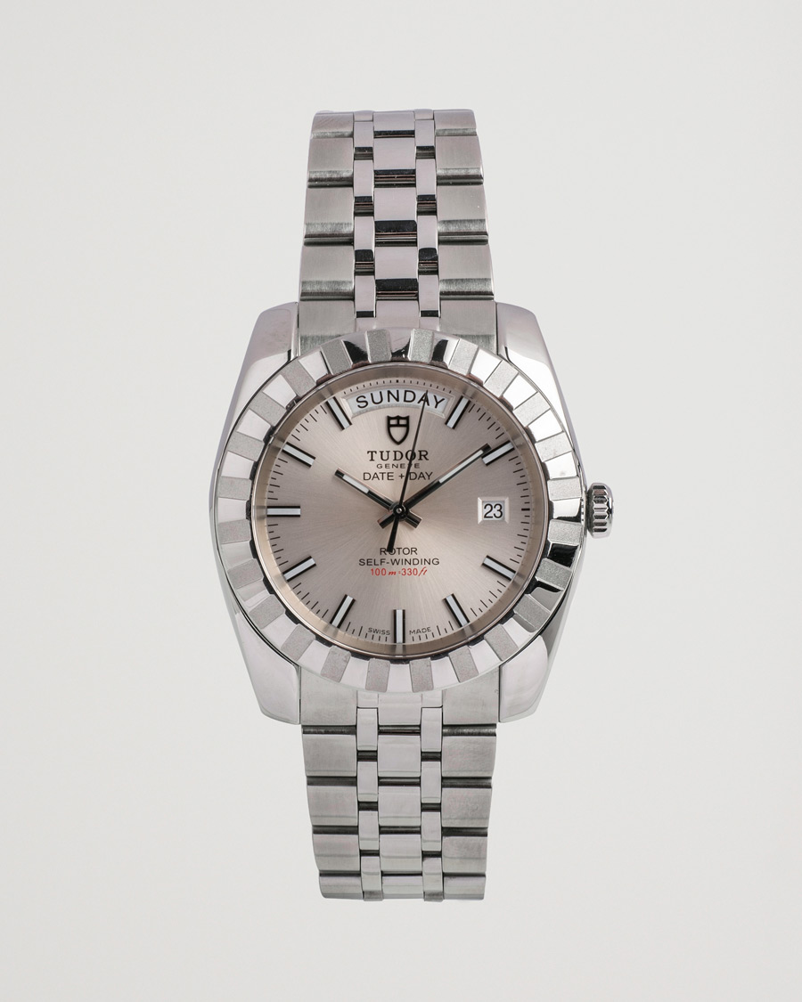 Herr | Tudor Pre-Owned Classic Date-Day 23010 Silver | Tudor Pre-Owned | Classic Date-Day 23010 Silver