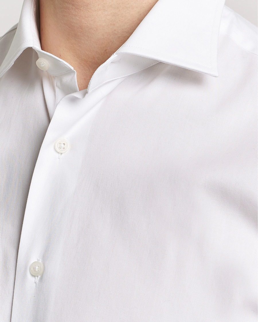 Herr | Skjortor | Grigio | Cotton Twill Dress Shirt White