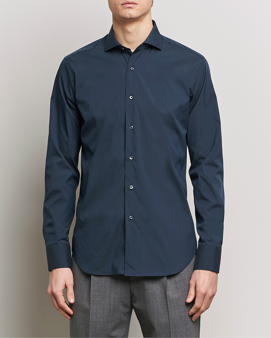 Herr | Wardrobe basics | Grigio | Comfort Stretch Dress Shirt Navy