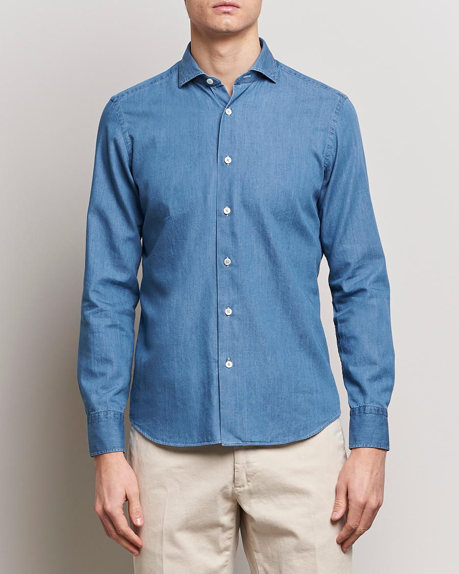 Herr | Jeansskjortor | Grigio | Denim Shirt Medium Blue