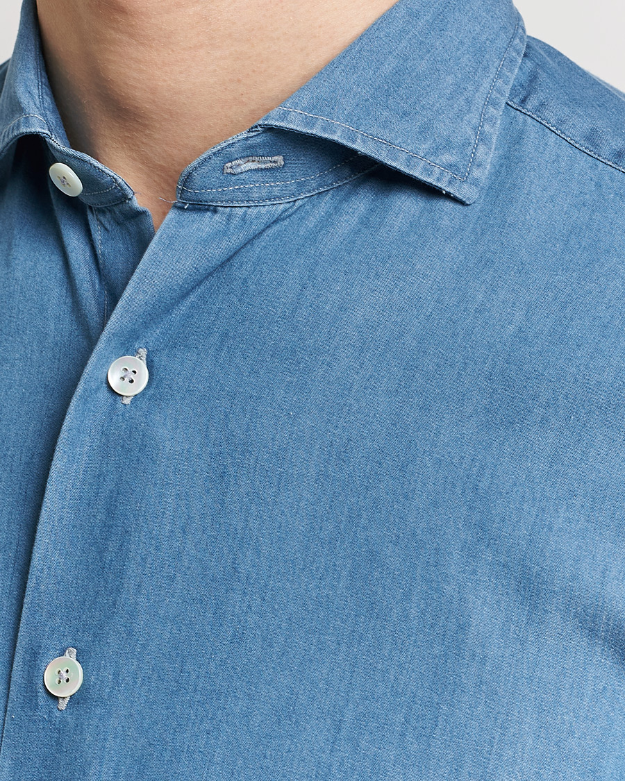 Herr | Skjortor | Grigio | Denim Shirt Medium Blue