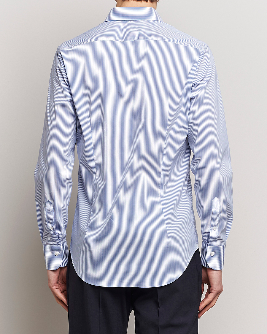 Herr | Skjortor | Grigio | Comfort Stretch Dress Shirt Light Blue Stripe