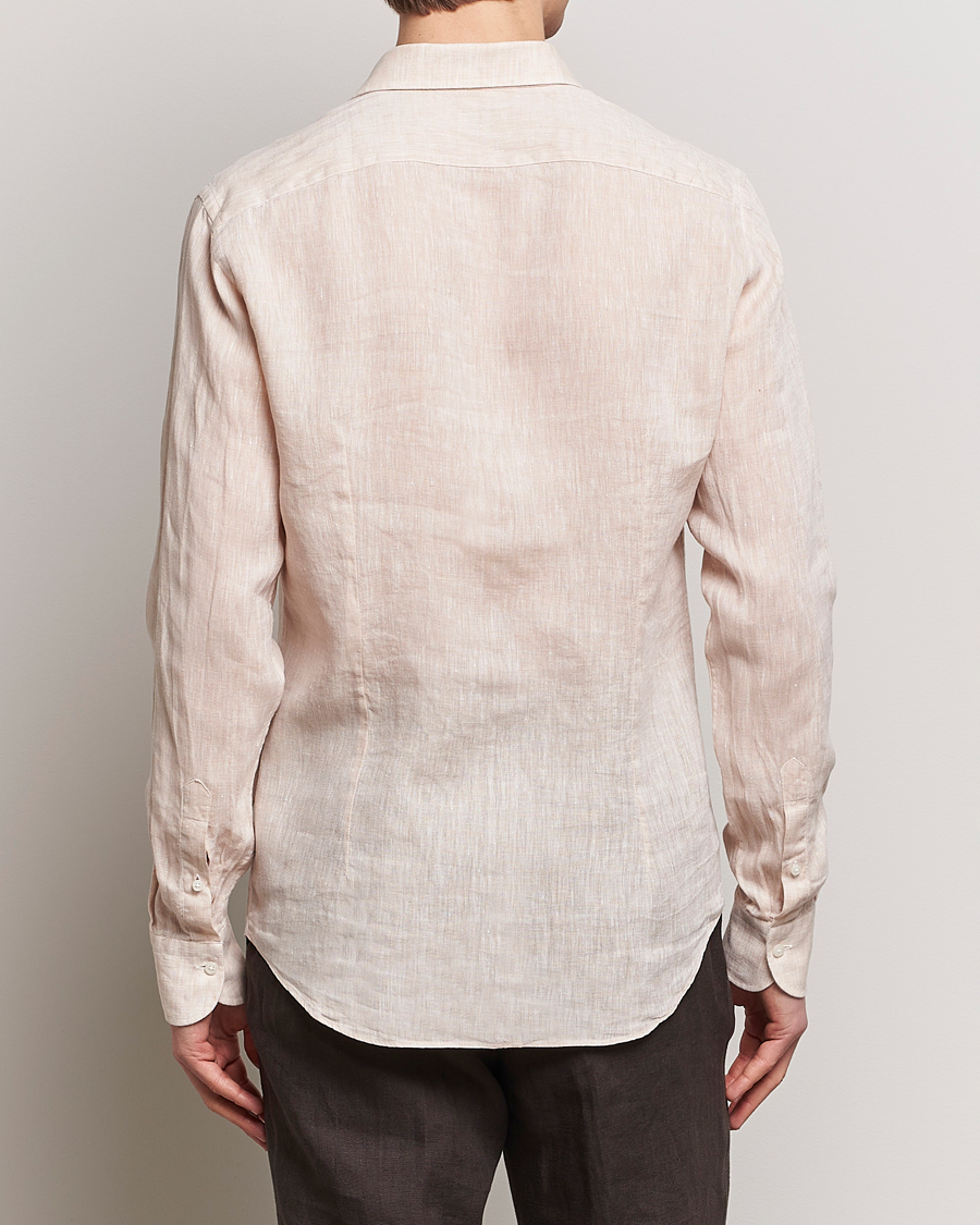 Herr | Skjortor | Grigio | Linen Casual Shirt Beige