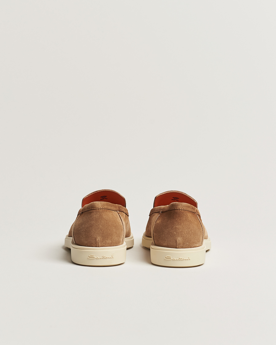 Herr | Santoni Summer Loafers Beige Suede | Santoni | Summer Loafers Beige Suede