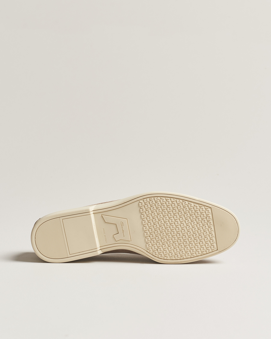 Herr | Santoni Summer Tassel Loafers Beige Suede | Santoni | Summer Tassel Loafers Beige Suede