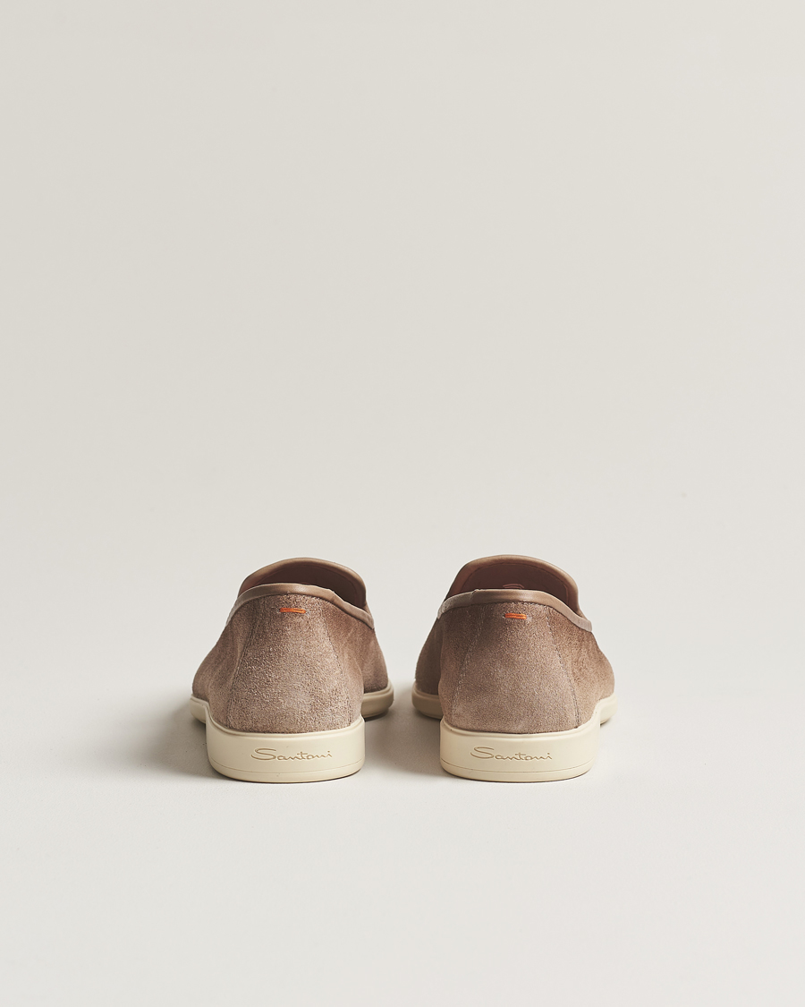 Herr | Santoni Summer Tassel Loafers Beige Suede | Santoni | Summer Tassel Loafers Beige Suede