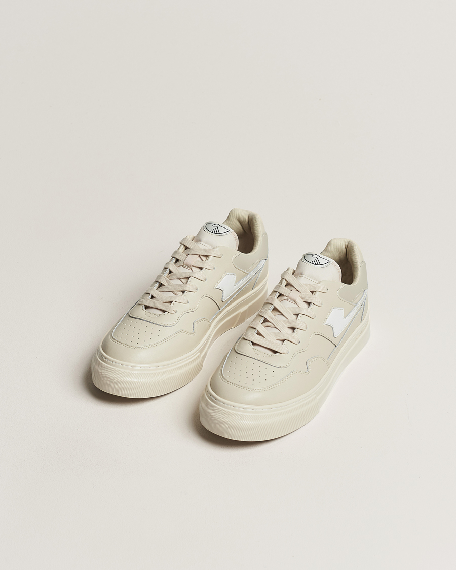 Herr | Stepney Workers Club | Stepney Workers Club | Pearl S-Strike Leather Sneaker Ecru/White