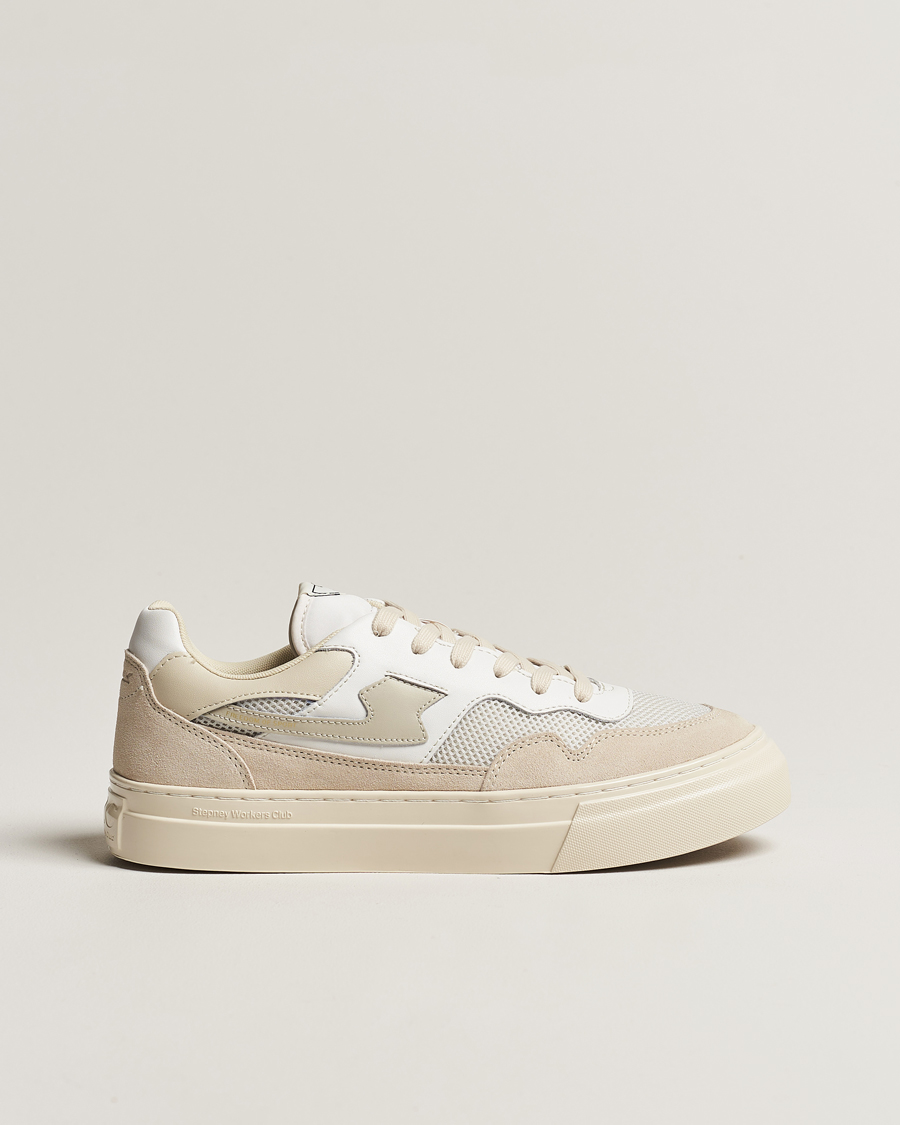 Herr | Stepney Workers Club Pearl S-Strike Suede Mixed Sneaker Ecru/Putty | Stepney Workers Club | Pearl S-Strike Suede Mixed Sneaker Ecru/Putty