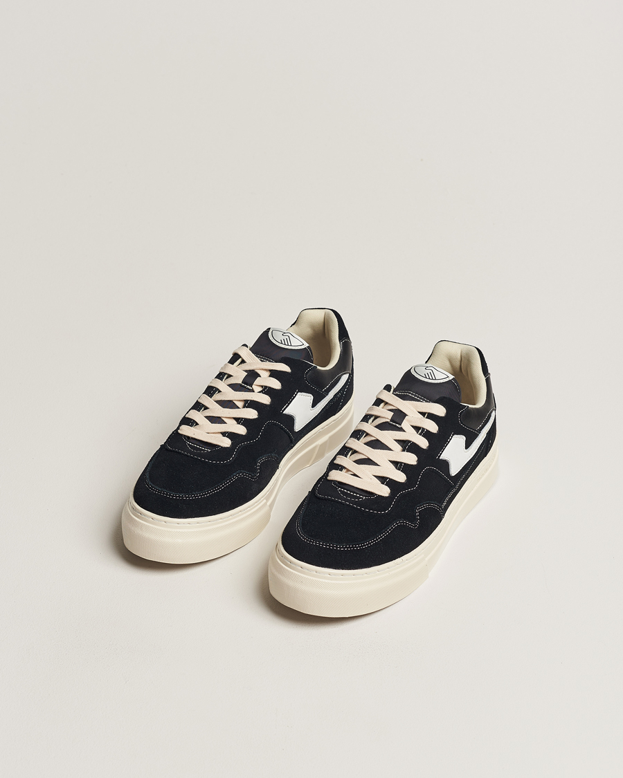 Herr | Stepney Workers Club Pearl S-Strike Suede Sneaker Black/White | Stepney Workers Club | Pearl S-Strike Suede Sneaker Black/White