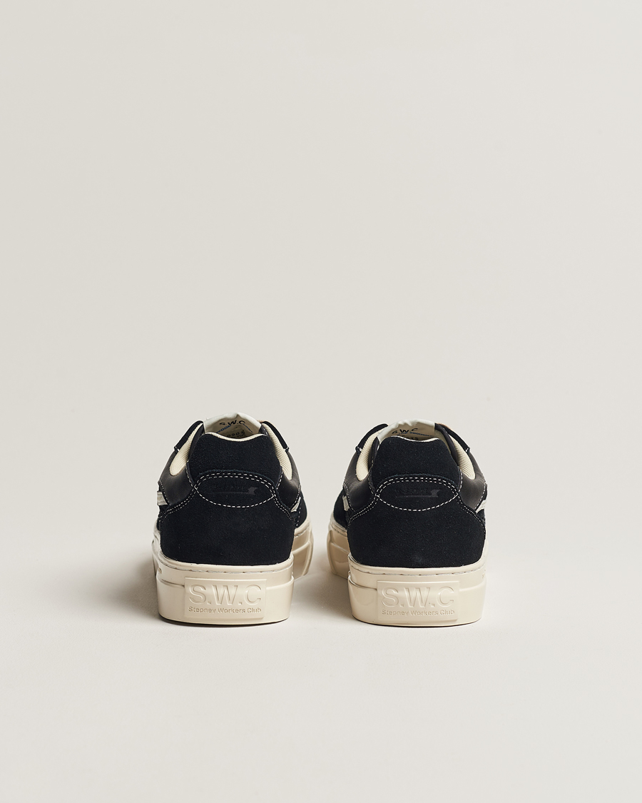Herr | Stepney Workers Club Pearl S-Strike Suede Sneaker Black/White | Stepney Workers Club | Pearl S-Strike Suede Sneaker Black/White