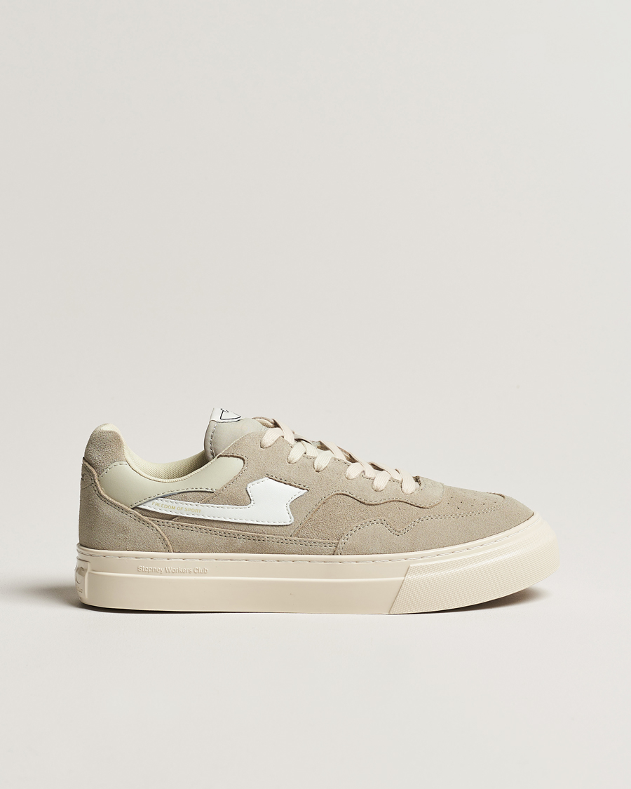 Herr | Stepney Workers Club Pearl S-Strike Suede Sneaker Lt Grey/White | Stepney Workers Club | Pearl S-Strike Suede Sneaker Lt Grey/White