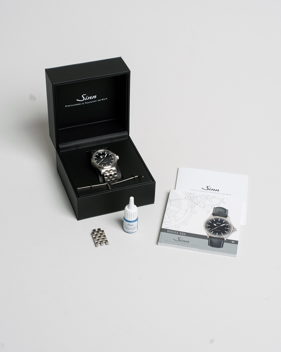 Herr | Sinn Pre-Owned 556 Stainless Steal 38,5 Black Silver | Sinn Pre-Owned | 556 Stainless Steal 38,5 Black Silver