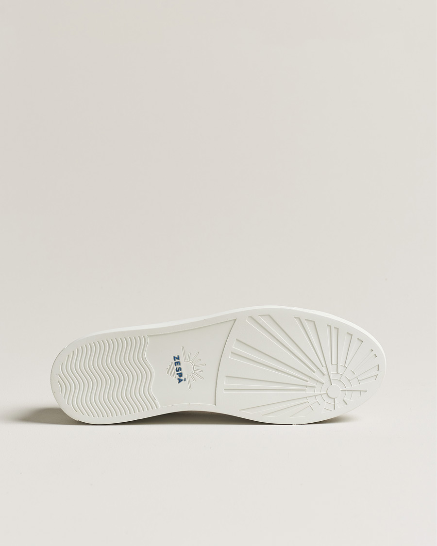 Herr | Zespà ZSP4 Nappa Leather Sneakers White/Dark Green | Zespà | ZSP4 Nappa Leather Sneakers White/Dark Green
