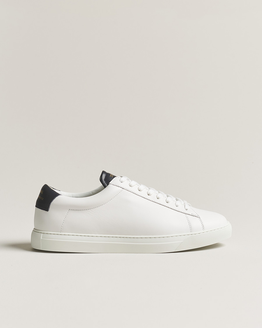 Herr | Zespà ZSP4 Nappa Leather Sneakers White/Navy | Zespà | ZSP4 Nappa Leather Sneakers White/Navy