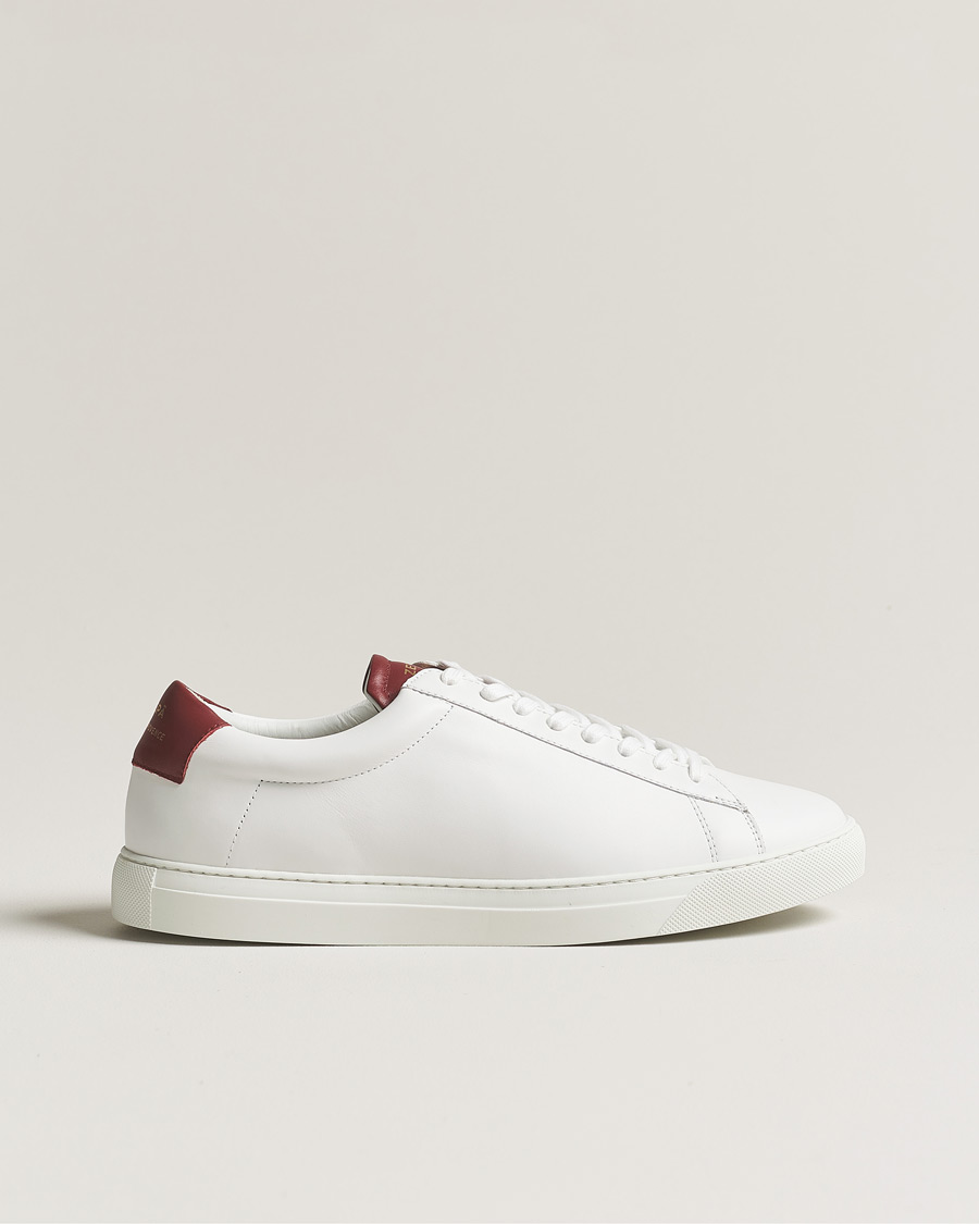 Herr | Zespà ZSP4 Nappa Leather Sneakers White/Wine | Zespà | ZSP4 Nappa Leather Sneakers White/Wine