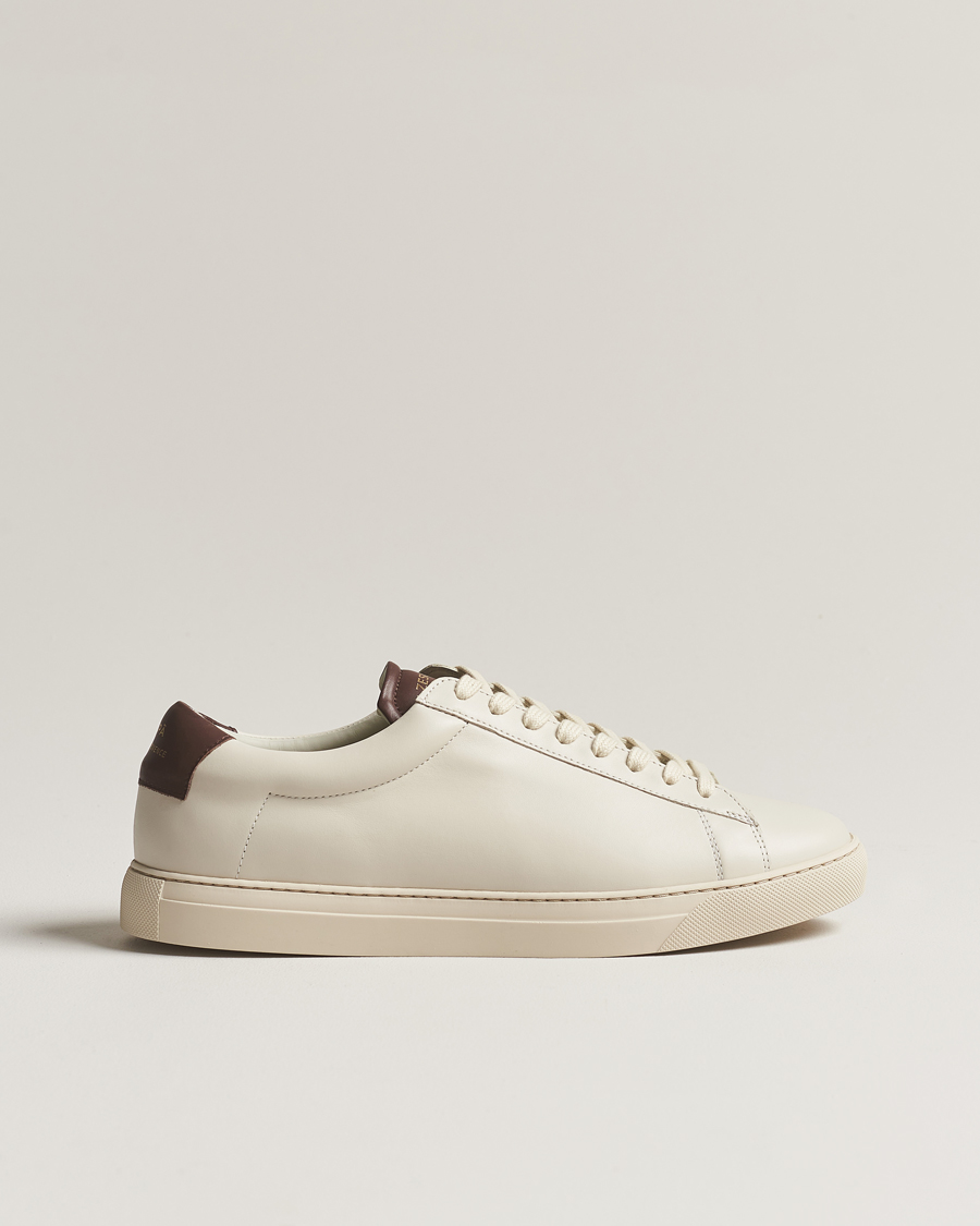Herr | Zespà ZSP4 Nappa Leather Sneakers Off White/Brown | Zespà | ZSP4 Nappa Leather Sneakers Off White/Brown