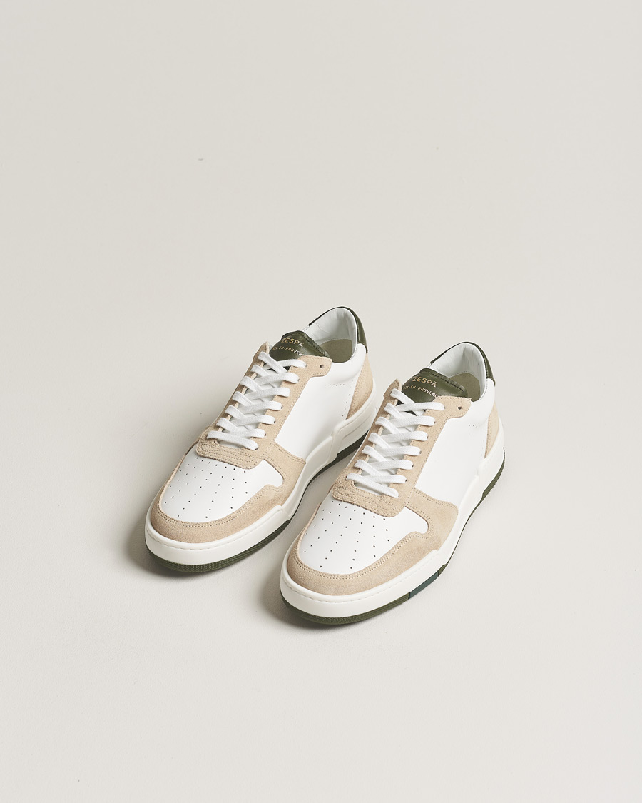 Herr | Zespà ZSP23 MAX Nappa/Suede Sneakers Off White/Khaki | Zespà | ZSP23 MAX Nappa/Suede Sneakers Off White/Khaki