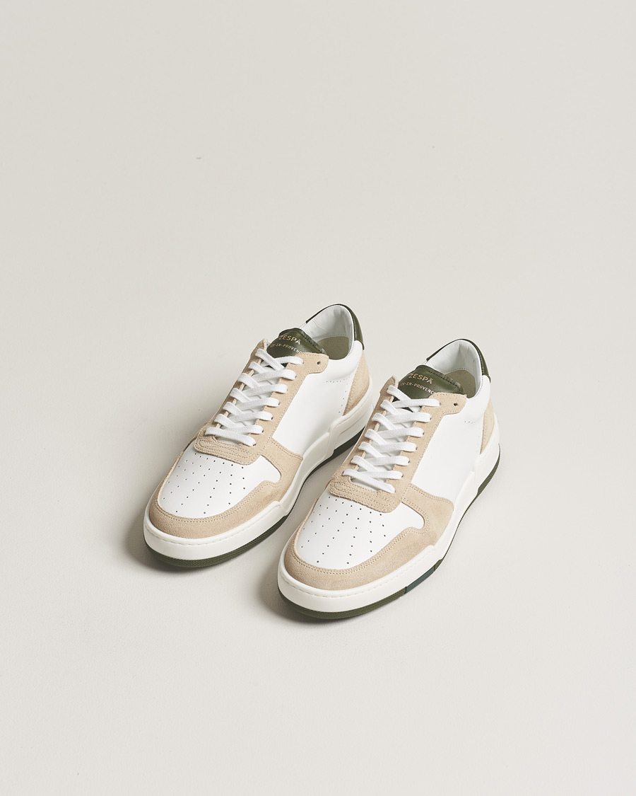 Herr | Contemporary Creators | Zespà | ZSP23 MAX Nappa/Suede Sneakers Off White/Khaki