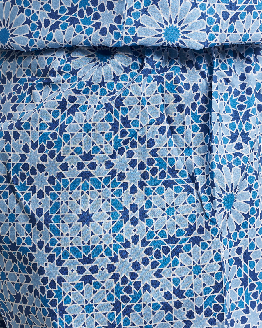 Herr | Pyjamas & Morgonrockar | Derek Rose | Shortie Printed Cotton Pyjama Set Blue