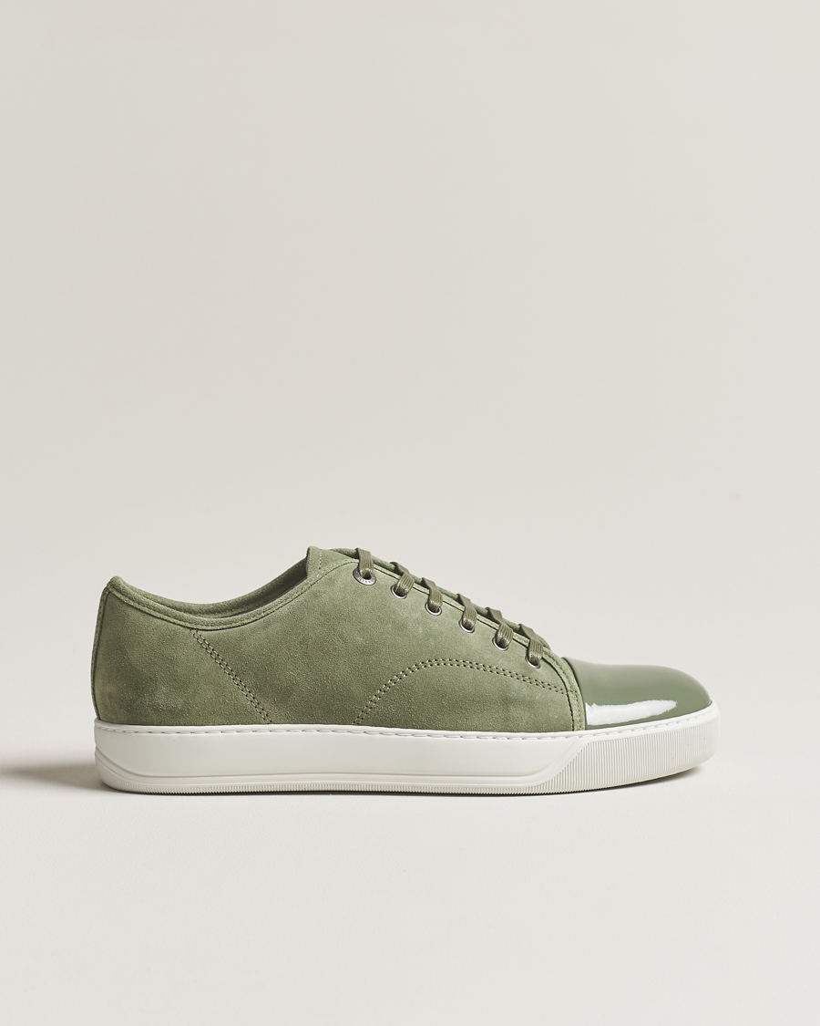 Herr | Lanvin Patent Cap Toe Sneaker Green | Lanvin | Patent Cap Toe Sneaker Green