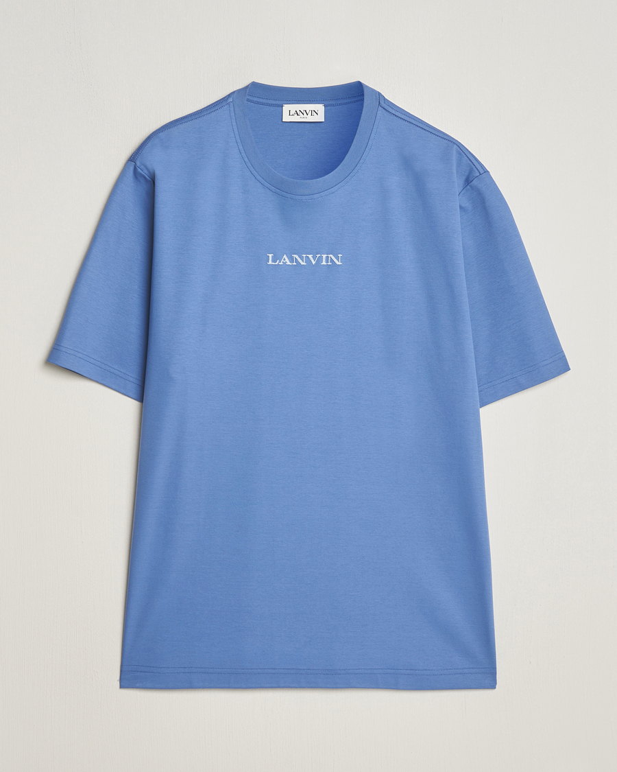 Herr | T-Shirts | Lanvin | Embroidered Logo T-Shirt Cornflower