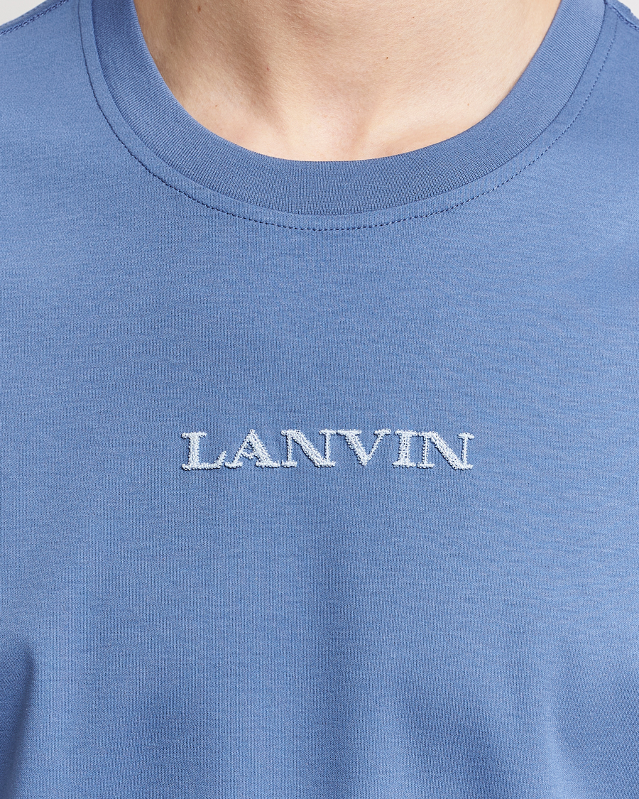 Herr | T-Shirts | Lanvin | Embroidered Logo T-Shirt Cornflower