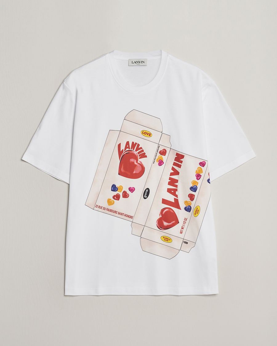 Herr | T-Shirts | Lanvin | Bonbon Printed T-Shirt Optic White