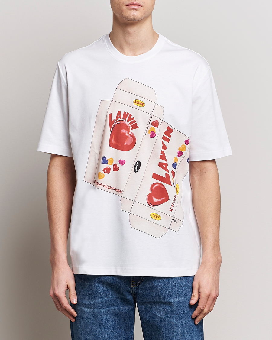 Herr | Lojalitetserbjudande | Lanvin | Bonbon Printed T-Shirt Optic White