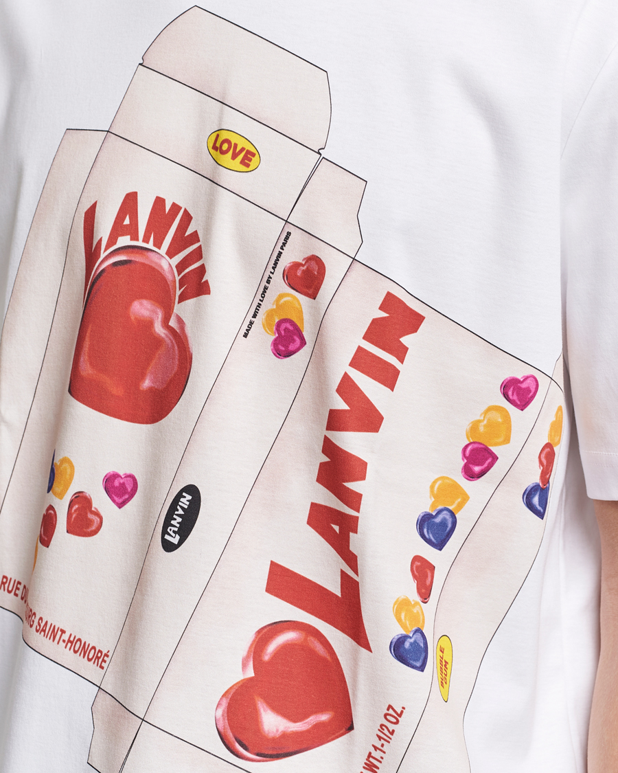 Herr | T-Shirts | Lanvin | Bonbon Printed T-Shirt Optic White
