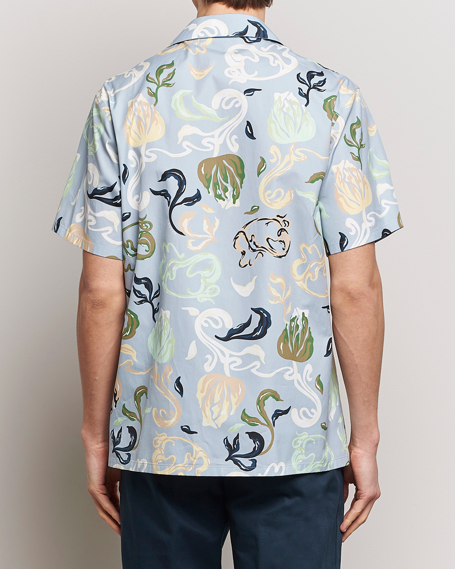Herr | Skjortor | Lanvin | Printed Bowling Shirt Azur