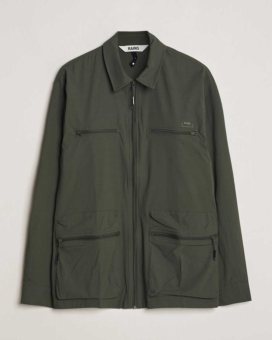 Herr | Skjortor | RAINS | Tomar Ripstop Overshirt Green