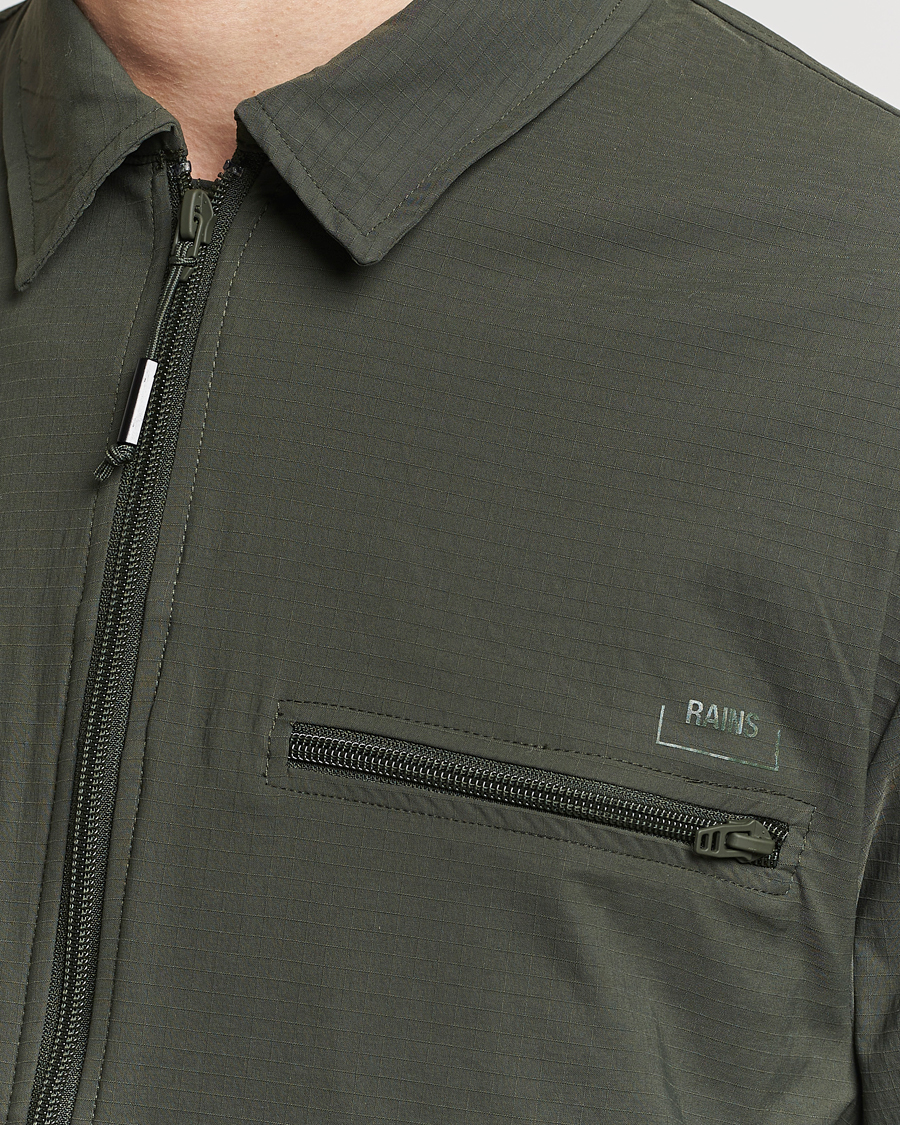 Herr | Skjortor | RAINS | Tomar Ripstop Overshirt Green