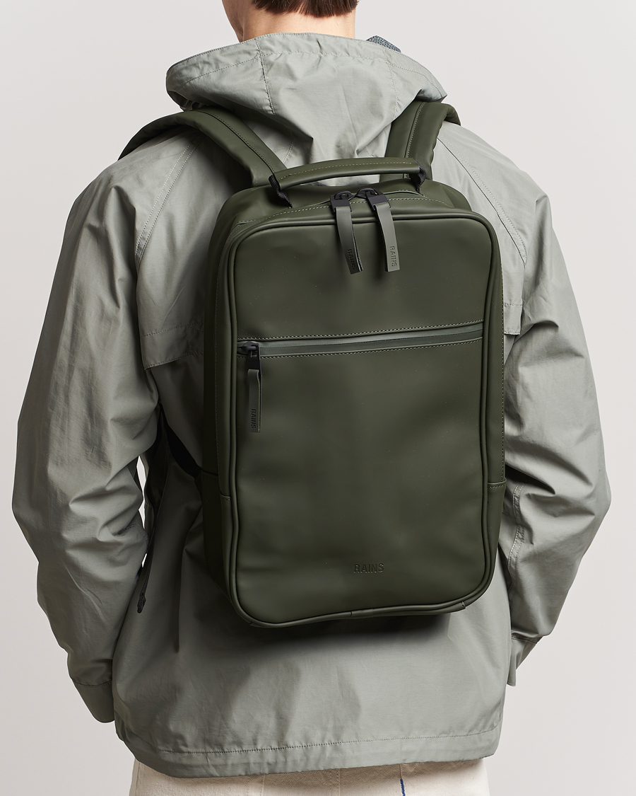 Herre | RAINS | RAINS | Book Backpack Green