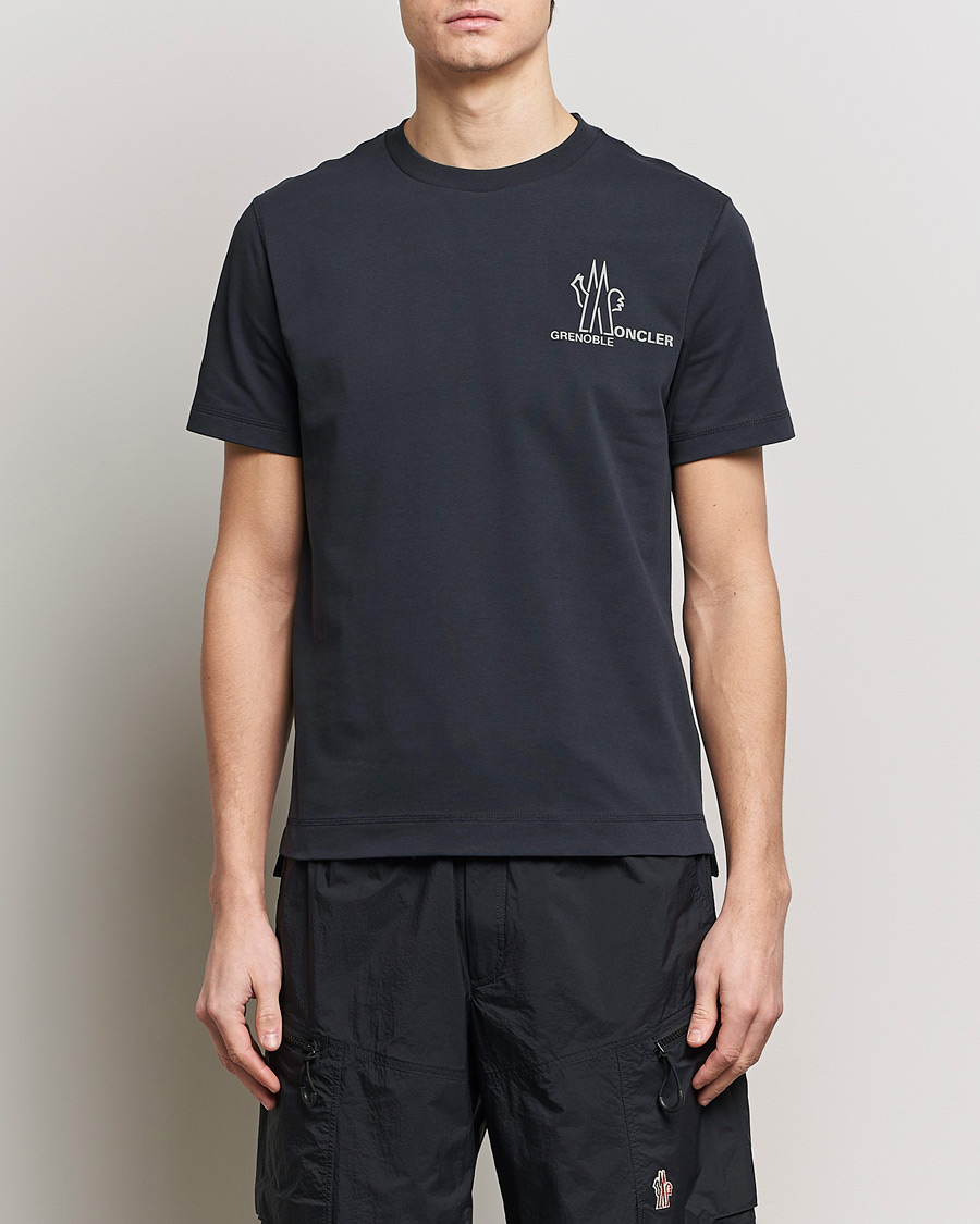 Herre |  | Moncler Grenoble | Short Sleeve T-Shirt Navy