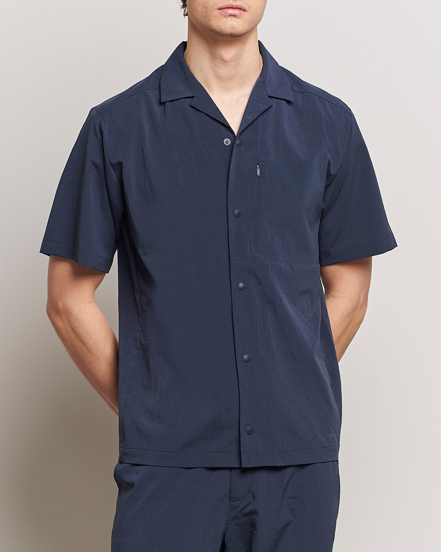 Herr | Kortärmade skjortor | Snow Peak | Quick Dry Shirt Navy