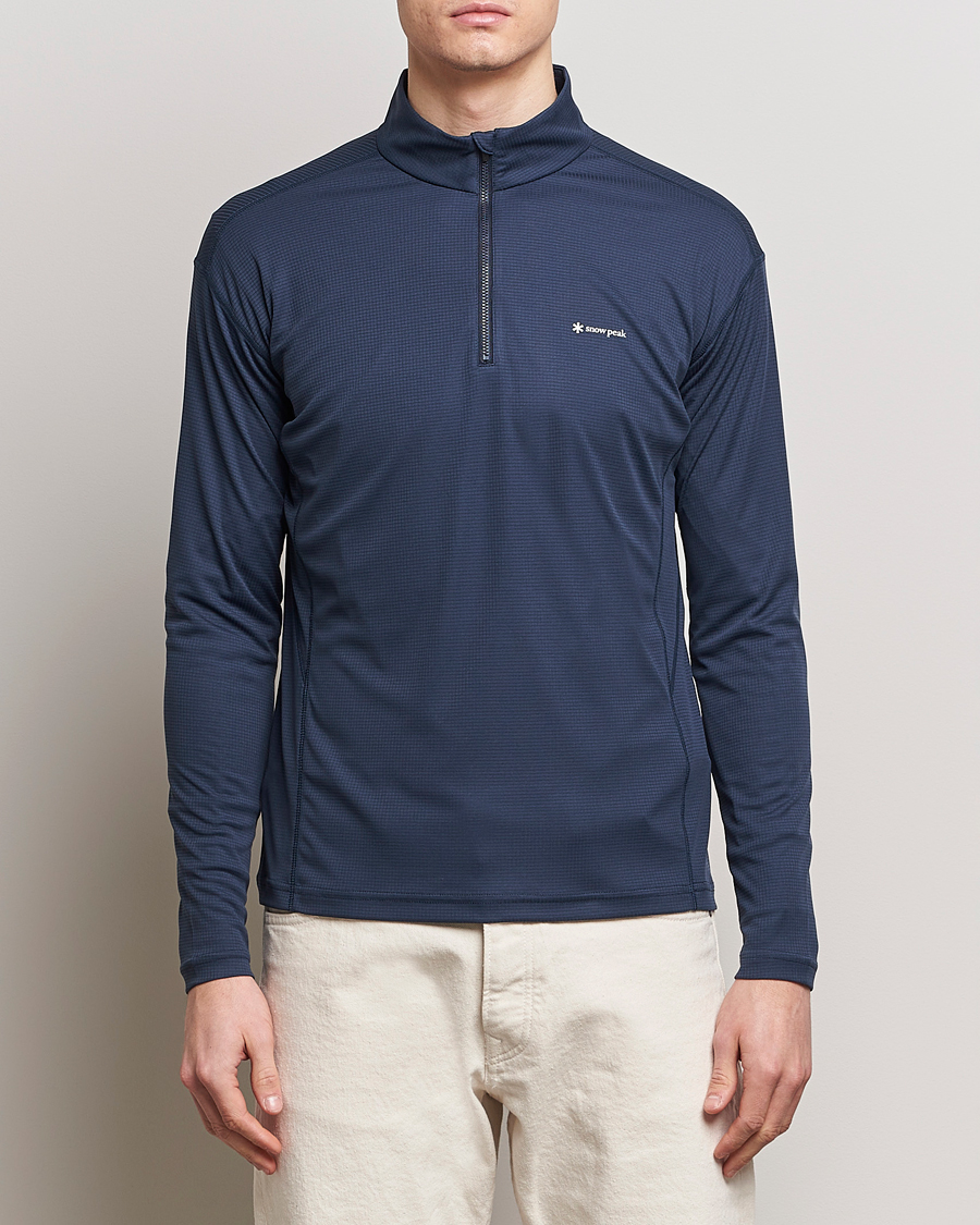 Herr | Half-zip | Snow Peak | PE Power Dry Half Zip Navy