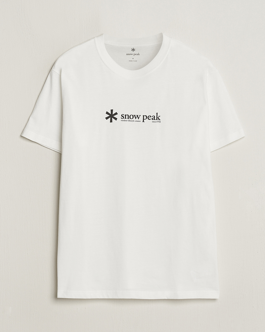 Herr | T-Shirts | Snow Peak | Soft Cotton Logo T-Shirt White