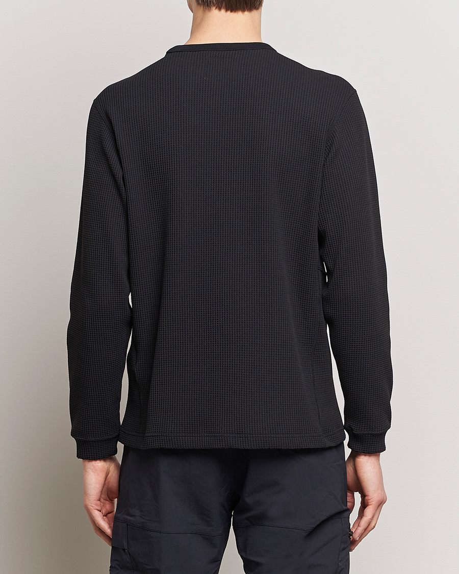 Herr | T-Shirts | Snow Peak | Dry Waffle Long Sleeve T-Shirt Black