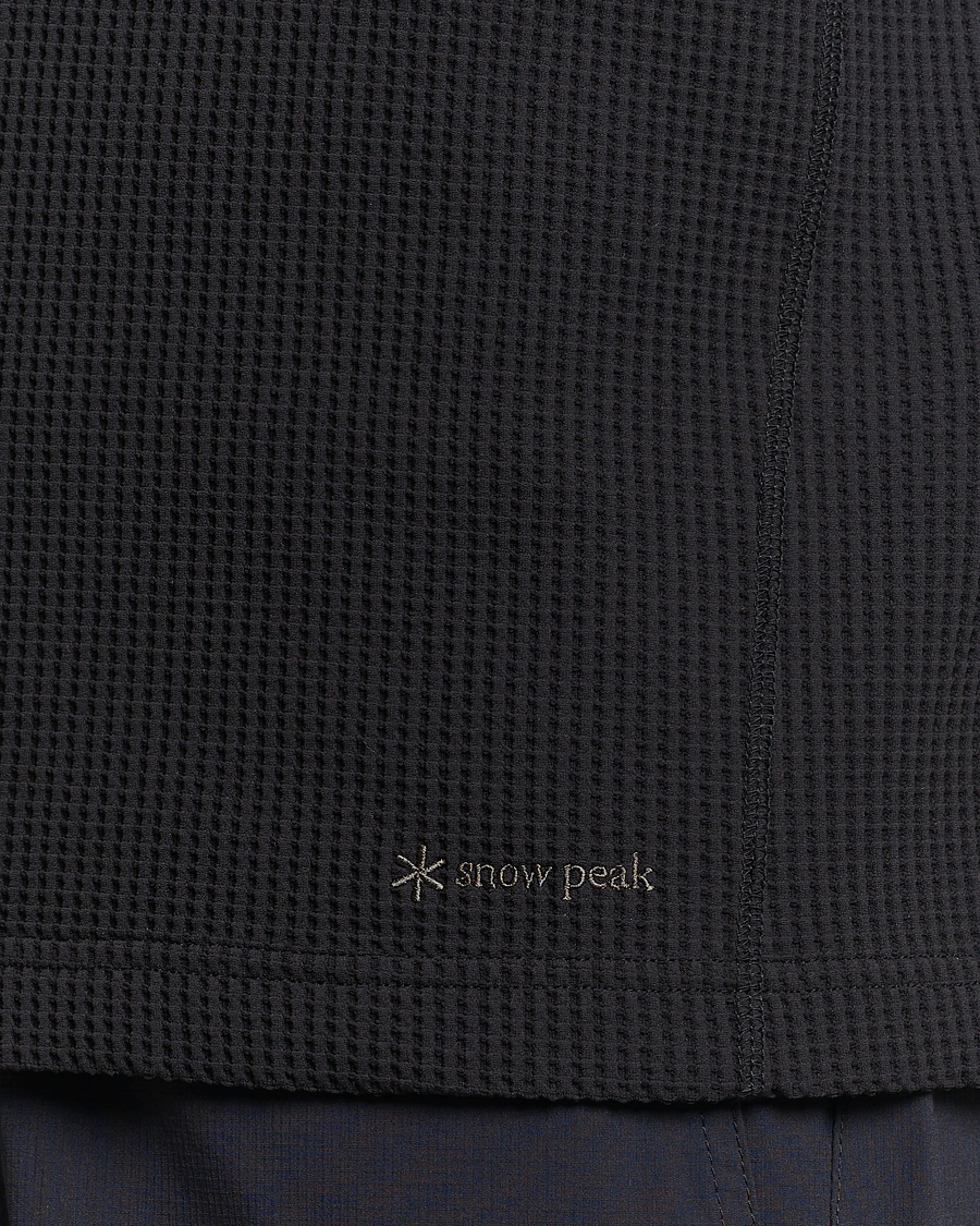 Herr | T-Shirts | Snow Peak | Dry Waffle Long Sleeve T-Shirt Black